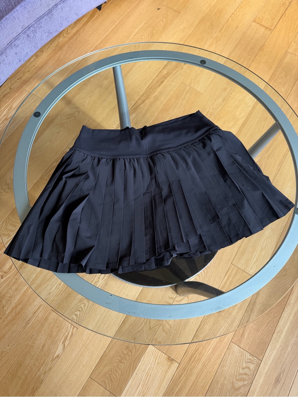aerie Black Pleated Mini Skirt